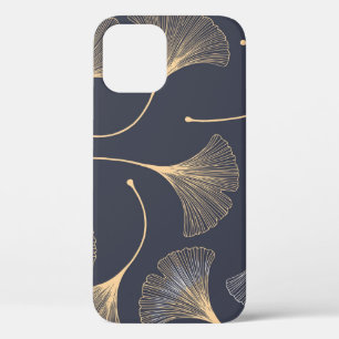 Ginkgo Leaves Seamless Floral Pattern iPhone 12 Case