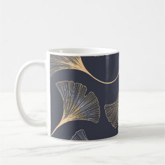 Ginkgo Leaves Seamless Floral Pattern Coffee Mug