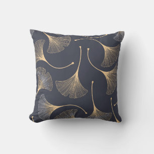 Ginkgo Leaves Seamless Floral Pattern Cushion