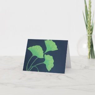 Ginkgo leaves thank you card