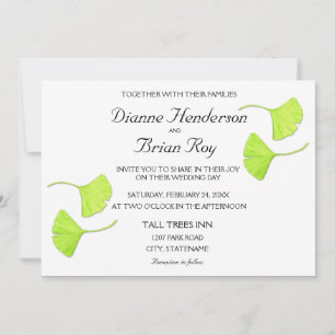 Ginkgo Leaves Wedding Invitation