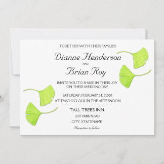 Ginkgo Leaves Wedding Invitation