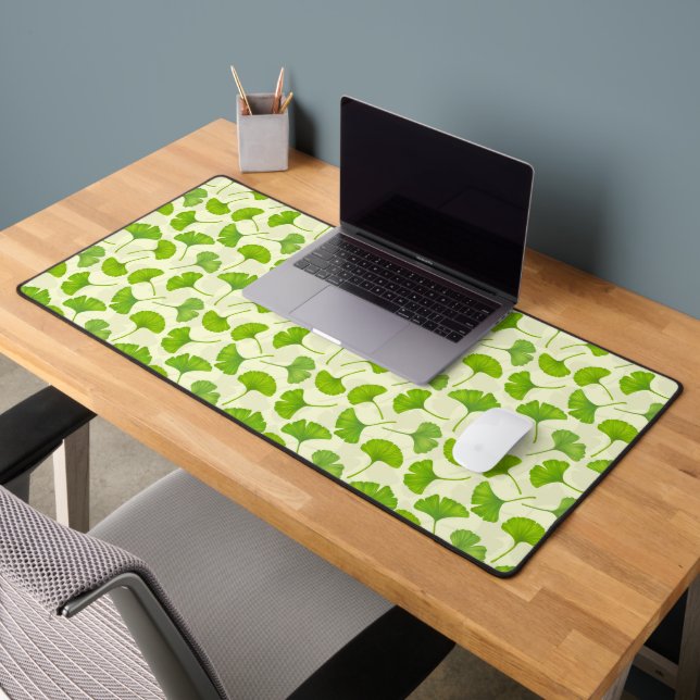 Ginkgo pattern on off white desk mat (Office 2)