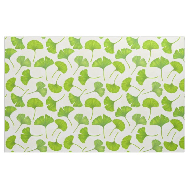 Ginkgo pattern on off white fabric (Fat Quarter)