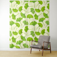 Ginkgo pattern on off white