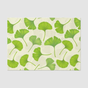 Ginkgo pattern on off white tissue paper