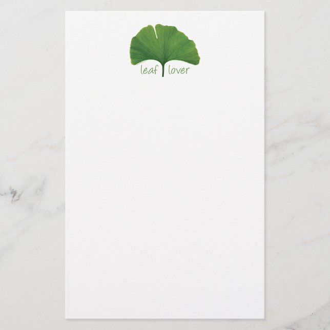 Ginkgo Tree Leaf Stationery (Front)