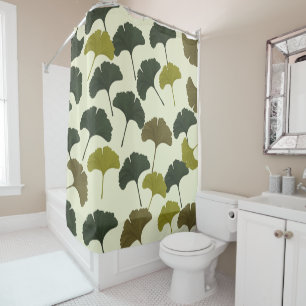 Ginko Bilbao Leaves  Shower Curtain