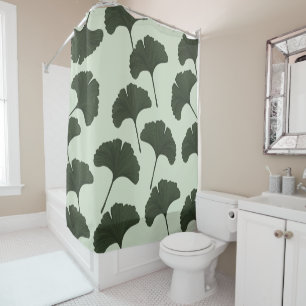 Ginko Bilbao Leaves  Shower Curtain