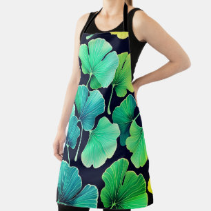 Ginko biloba leaves apron