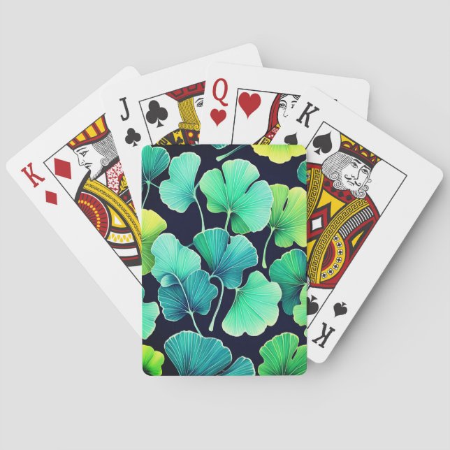 Ginko biloba leaves  playing cards (Back)