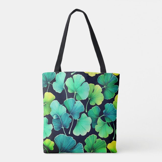 Ginko biloba leaves  tote bag (Back)