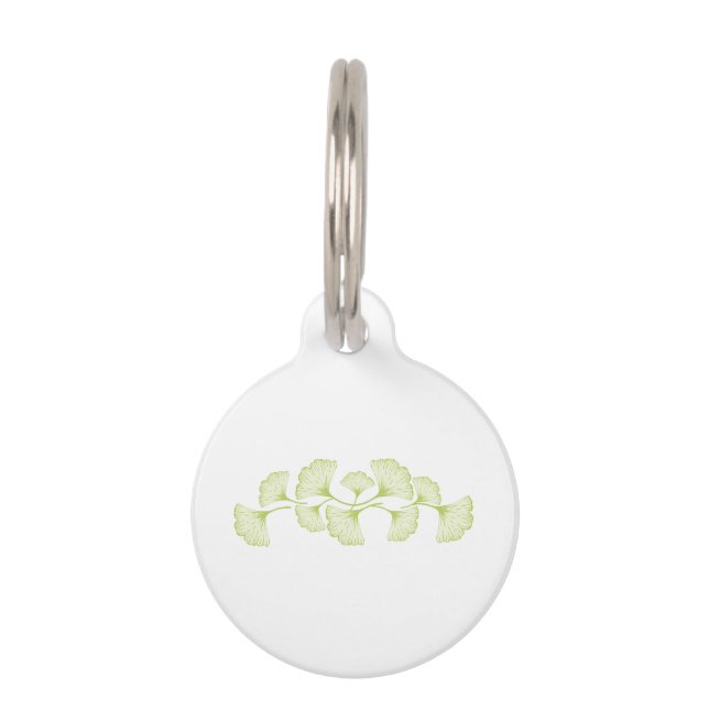 Ginko Leaves Pet Tag (Front)