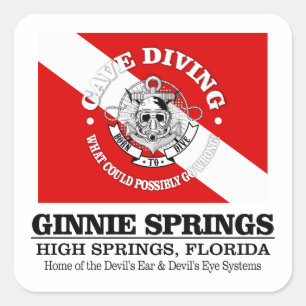Ginnie Springs (best caves) Square Sticker