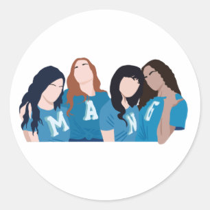Ginny and georgia MANG girls minimalist Classic Round Sticker