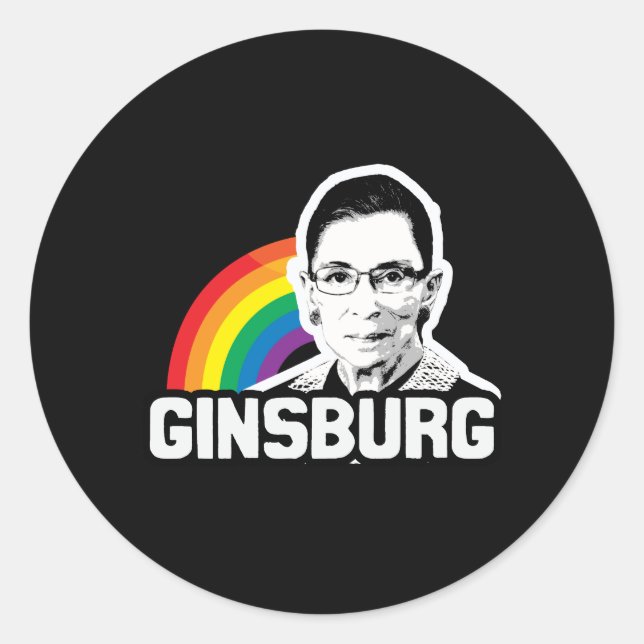 Ginsburg Pride Classic Round Sticker (Front)