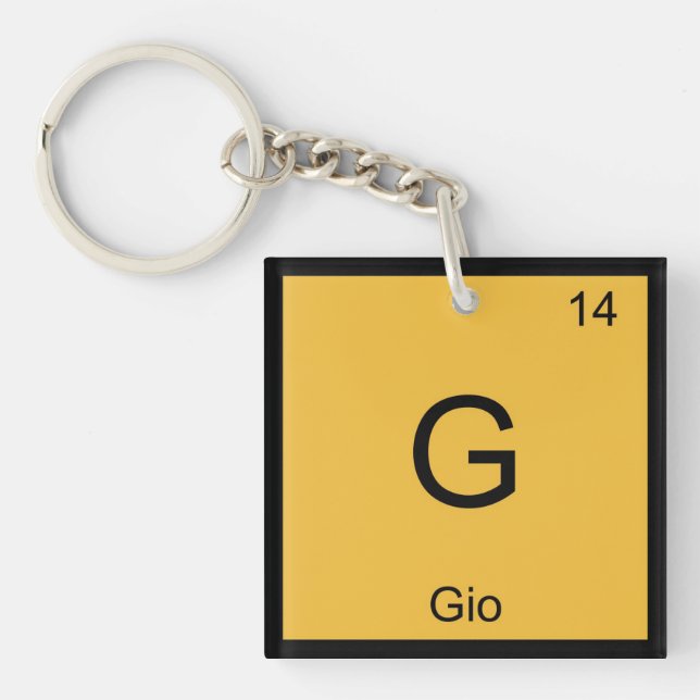 Gio Name Chemistry Element Periodic Table Key Ring (Front)