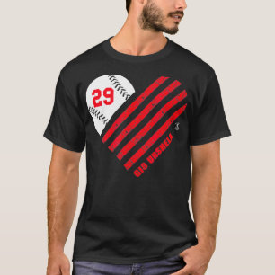Gio Urshela Baseball Striped Heart Gameday  T-Shirt