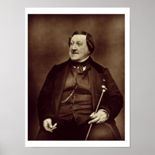 Gioacchino Rossini (1792-1868) from 'Galerie Conte Poster