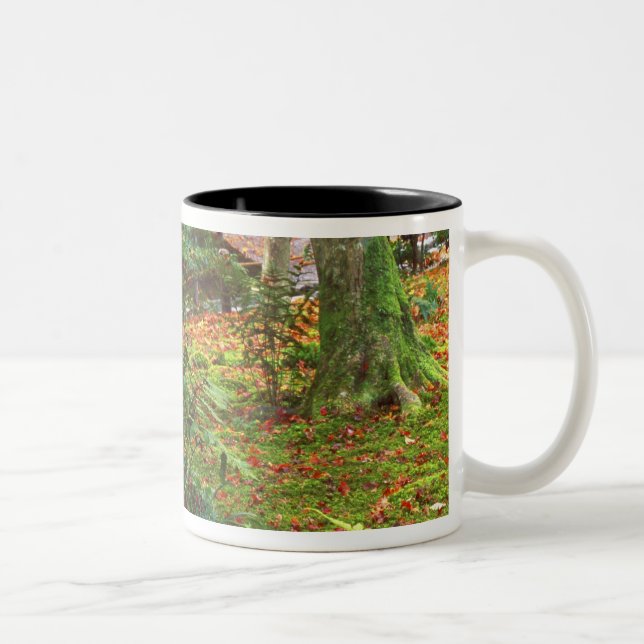 Giohji Temple, Arashiyama, Kyoto, Japan Two-Tone Coffee Mug (Right)