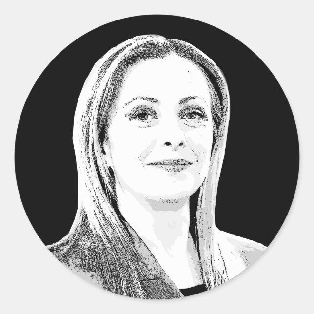 Giorgia Meloni Classic Round Sticker (Front)