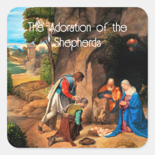 Giorgione - The Adoration of the Shepherds Square Sticker