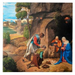 Giorgione - The Adoration of the Shepherds Tile