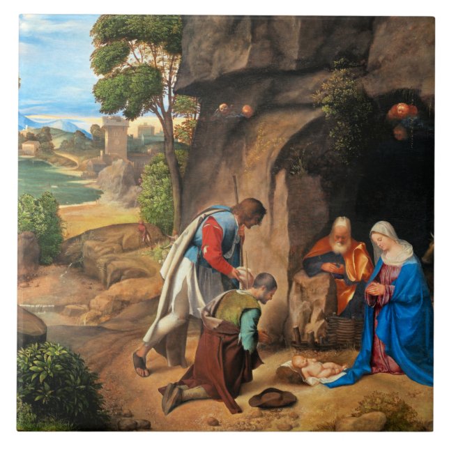 Giorgione - The Adoration of the Shepherds Tile (Front)