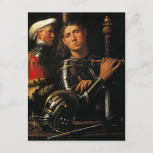 Giorgione- Warrior with Groom Postcard