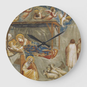 Giotto di Bondone The Nativity Fine Art Collection Large Clock