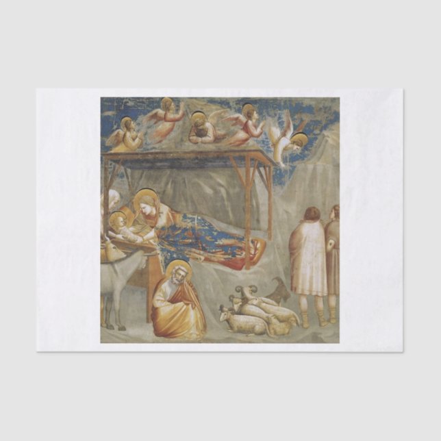 Giotto di Bondone The Nativity Fine Art Collection Tissue Paper (Front)