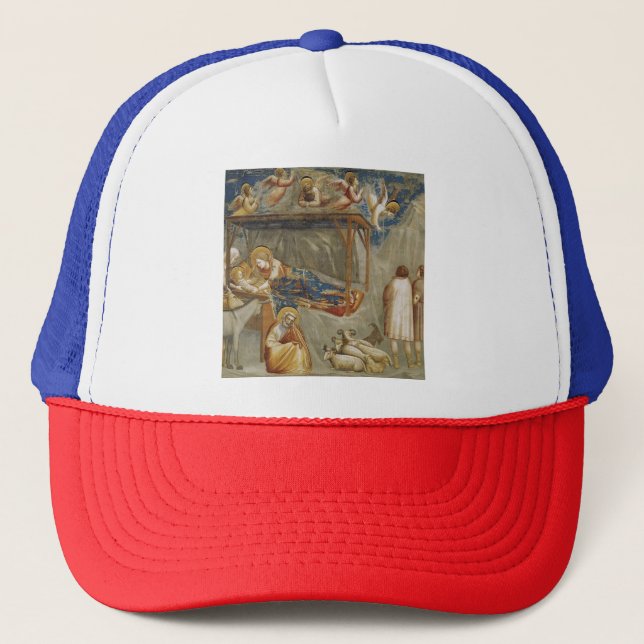 Giotto di Bondone The Nativity Fine Art Collection Trucker Hat (Front)