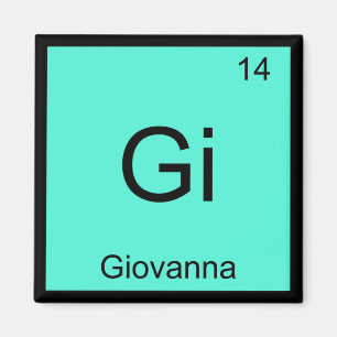 Giovanna Name Chemistry Element Periodic Table Magnet