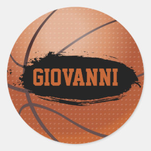 Giovanni Basketball Name Stickers