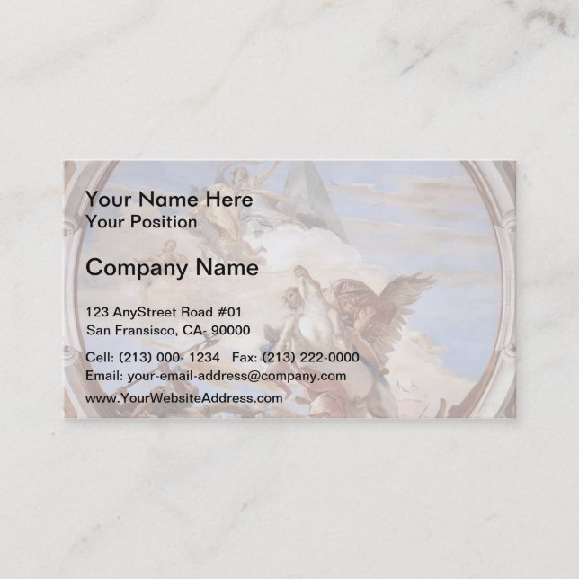 Giovanni Battista Tiepolo: Bellerophon on Pegasus Business Card (Front)