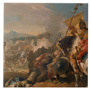 Giovanni Battista Tiepolo -The Capture of Carthage Tile
