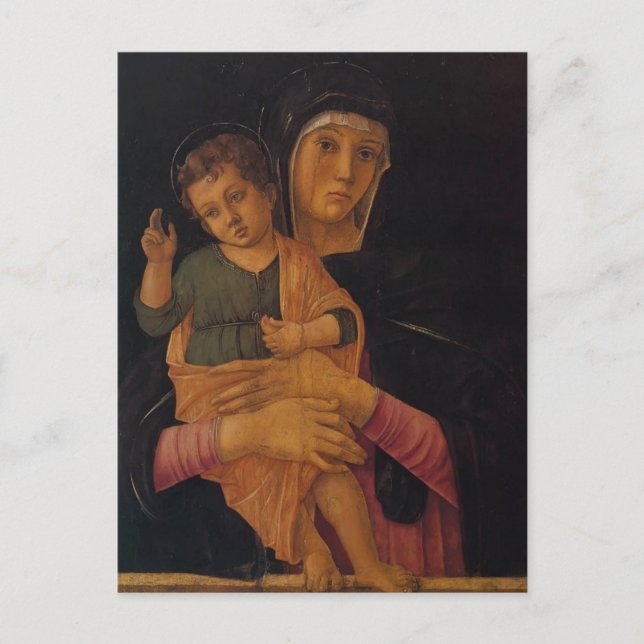 Giovanni Bellini- Madonna with Child Blessing Postcard (Front)