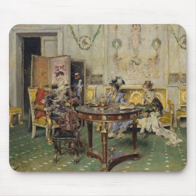 Giovanni Boldini - Gossip Mouse Mat (Front)