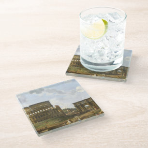 Giovanni Paolo Panini View of the Colosseum Glass Coaster