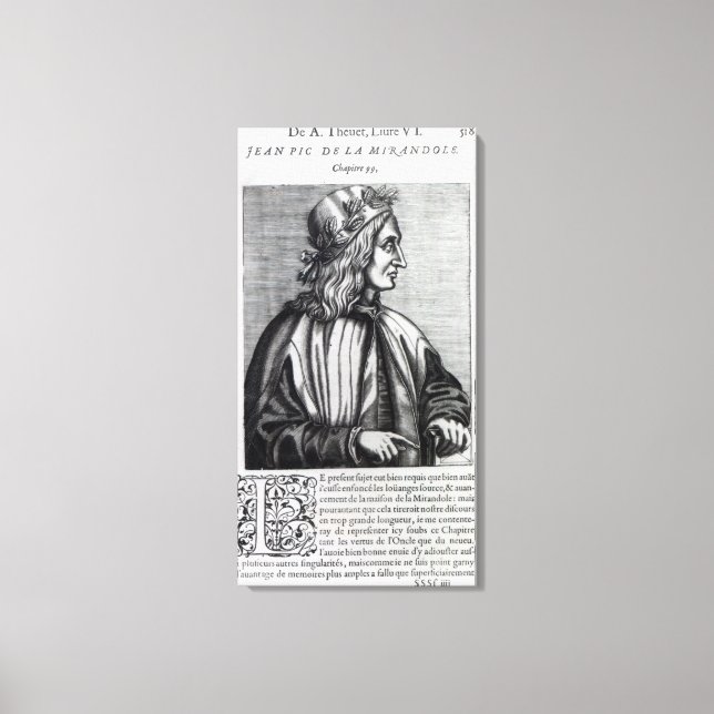 Giovanni Pico della Mirandola, from Canvas Print (Front)