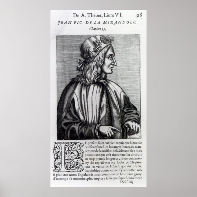 Giovanni Pico della Mirandola, from Poster (Front)