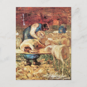 Giovanni Segantini - Shearing Postcard