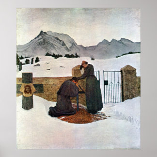Giovanni Segantini - The pain of mourning Poster