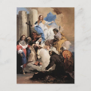 Giovanni Tiepolo- The Virgin with Six Saints Postcard