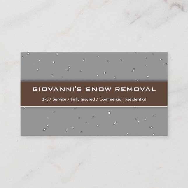 "Giovanni's Snow Removal" Business Card (Front)