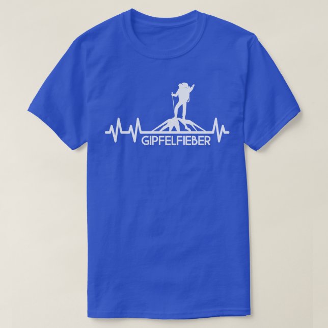 Gipfelfieber Bergsteiger Wanderer Bergwandern Puls T-Shirt (Design Front)