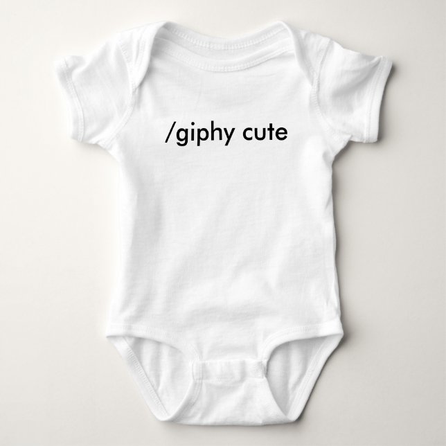 /giphy cute baby bodysuit (Front)