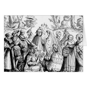 Gipsies fortune telling, after a woodcut in 'Cosmo