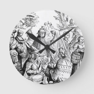 Gipsies fortune telling, after a woodcut in 'Cosmo Round Clock