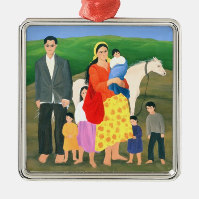 Gipsy Family 1986 Metal Tree Decoration (Front)